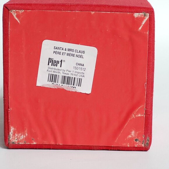 FESTIVE Santa and Mrs. Claus PIER 1 Ornament Li Bien 2010 Hand blown Glass - Picture 6 of 8